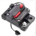 Schutzschalter 50-300A,DC12-48V Sicherungshalter Wasserdicht,Auto Leistungsschutzschalter mit Manueller Reset,Kfz Sicherung für Motor Auto Marine Boat Stereo Audio(120A)