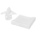 vidaXL 50 Damast Servietten Weiß 50x50 Stoffservietten Hotel Hochzeit Tischdeko
