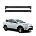 OMAC Aluminium Dachträger Querträger für Toyota RAV4 IV V 2012-2026 – TÜV/DIN 75302:2019 – Max. 75 kg – 2 Stangen Schwarz