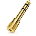 6,3mm Stereo Audio Klinken Adapter Stecker Kupplung 6,35mm zu 3,5mm Klinke HiFi