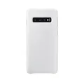 Leather Cover für Galaxy S10 Weiß