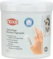 Trixie Zahnpflege Einweg Fingerpads – Zahnreinigungspads für Hunde, Katzen & Kleintiere – mit Minze – Alternative zur Zahnbürste – 50 Stück