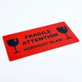 50 Hinweisetiketten "Fragile Attention Vorsicht Glas" Versandaufkleber Etiketten