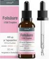 Folsäure Tropfen, 400 µg pro Tag, SCHWANGERSCHAFT & IMMUNSYSTEM Tropfen, 50 ml