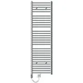 LuxeBath Badheizkörper Designheizkörper Handtuchwärmer Handtuchtrockner, Handtuchwärmer Sahara Elektrisch mit Heizstab 900W gebogen silberfarben 180 cm x 5 cm