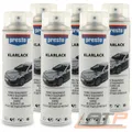 PRESTO 6x 500ml KLARLACK GLÄNZEND ÜBERZUGSLACK SPRÜHDOSE KLAR LACK GLANZ SPRAY