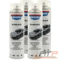 PRESTO 4x 500ml KLARLACK GLÄNZEND ÜBERZUGSLACK SPRÜHDOSE KLAR LACK GLANZ SPRAY