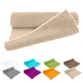 heimtexland ® Badvorleger Chenille Super Flauschig Saugstark Badteppich Badematte Ökotex Typ771 Beige 60 x 90 cm