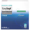 Bausch + Lomb EasySept Peroxidlösung - Kontaktlinsendesinfektions-Lösung für weiche Kontaktlinsen, Einstufen-Peroxidsystem mit Behälter, 3er Pack, 3 x 360 ml