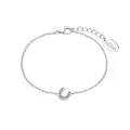 s.Oliver Armband 925 Sterling Silber Mädchen Kinder Armschmuck, mit Zirkonia synth., 14+2 cm, Silber, Hufeisen, Kommt in Schmuck Geschenk Box, 2032587