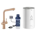 Grohe Kchenarmatur mit Filterfunktion und Kochend heies Wasser Red Duo warm sunset gebrstet 3032 (30327DL1)