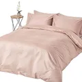 Homescapes 2-teiliges Premium-Bettwäsche-Set beige aus 100% ägyptischer Baumwolle, 1 Bettbezug 135x200 cm & 1 Kissenbezug 48x74 cm