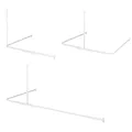 Sealskin Easy Roll Duschvorhangstange, Komplett-Set inkl. Duschstange, Deckenbefestigung und Ringe, Duschvorhanghalterung zur Montage auf Maß, L-Form, U-Form und Ecke möglich, Aluminium, Weiß