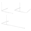 Easy Roll Duschvorhangstange, KomplettSet inkl. Duschstange, Deckenbefestigun...