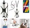 K-S-Trade Handyhülle für TCL PLEX, 3in1 Handykette Handyband Handykordel Halsband Smartphone-Ring