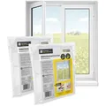EASYmaxx Insektenschutz-Fensterrahmen Insektenschutzgitter 150 x 180 cm mit Klettverschluss,  2er Set, (2-St), zuschneidbarer Insektenschutz Fenster,  mit Klettband selbstklebend weiß 180 cm
