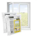 EASYmaxx Fliegengitter Fenster | Moskitonetz, Montage ohne Bohren | zuschneidbarer Insektenschutz Fenster bis 150 x 180 cm | Mückenschutz | Fliegennetz Klettband selbstklebend [2 Stück]
