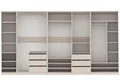 Marmex Meble Garderoben-Set TRES R/C offener Kleiderschrank mit 5 Kleiderstangen 6 Schubladen