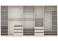 Marmex Möbel Schranksystem TRES SET R großer offener Garderobenschrank begehbarer Kleiderschrank (6-St) 380 x 206 x 51, fünf Kleiderstangen, 6 Schubladen, Schrankmodule