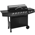 TAINO BASIC 6+1 Gasgrill BBQ GRILLWAGEN 4 Edelstahl Brenner Seitenkocher TÜV Grill