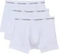 Calvin Klein Herren Boxershorts Low Rise TRUNK, 3er Pack U2664G, Ohne Eingriff, Mehrfarbig ( Weiß ) - Small