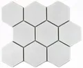 Mosani Mosaikfliesen Hexagonale Sechseck Mosaik Fliese Keramik weiß matt Küche Bad