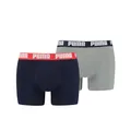 PUMA Herren Mens Everyday Basic Boxers Unterwäsche, Blue / Grey Melange, XXL EU