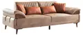Sofa 3 Sitzer Ledersofa Couch Wohnlandschaft Garnitur Design Modern Sitz