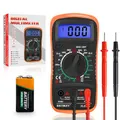 Digital Multimeter Voltmeter Batterietester Spannungsprüfer Durchgangsprüfer Ohm Volt Ampere Messgerät AC/DC Spannung Strom Widerstand Diode Transistor, Großes LCD Anzeige und Hintergrundlicht