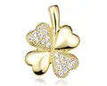 Materia Kettenanhänger Kleeblatt Glücksbringer Zirkonia KA-309-Gold, aus 925 Sterling Silber, vergoldet