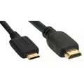 INLINE HDMI Mini Kabel,HDMI A St/ HMDI C St, schwarz, 1m, verg. Kontakte, High Speed HDMI Cable
