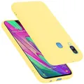 Cadorabo Hülle kompatibel mit Samsung Galaxy A40 Hülle Silikon Handyhülle für Galaxy A40 Case aus flüssigem Silikon- Kratzfeste und stoßfeste dünne TPU Schutzhülle - Liquid GELB