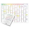 TOBJA A3 Wandkalender 2026 Jahresplaner mit großen Feldern | Buntes Design | DIN A3 (42x29,7 cm) | FSC-zertifiziert | Wandkalender für Büro & Homeoffice | Planer für Termine & Feiertage