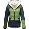 Navahoo Damen Steppjacke Multikulti – Leicht, Stylisch & Mit Colour-Blocking-Design