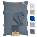 Kissenbezug 80x80 Set mit 2  100% Baumwolle Jersey 160 g/m2, OekoTex Zertifiz...