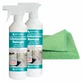 HOTREGA® Arbeitsplatten Reiniger Naturstein Quarzkomposit 2x500ml + Tuch Küchenreiniger