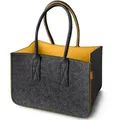 Miqio Design Einkaufskorb, Dunkelgrau, Textil, 40x27x40 cm, Aufbewahrung & Schutzhüllen, Gartenboxen