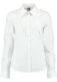 OS Trachten Damen Bluse Langarm Trachtenbluse mit Liegekragen Pavufu, Größe:48, Farbe:weiß