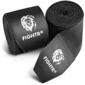 FIGHTR Boxbandagen für max. Stabilität und Sicherheit, 4m halb elastische Bandage schwarz 4m