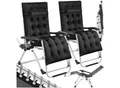 tectake® Sonnenliege, klappbar, abnehmbares Sitz- und Kopfpolster, 84 x 168 x 82,5 cm, mit Ablagetisch