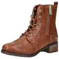 Mustang Shoes Mustang Shoes Stiefelette Lederimitat Schnürstiefelette braun 41 EU
