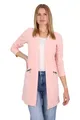 Malito - Damen Langarm Casual Blazer - offener eleganter Stretch-Blazer - weich & figurumspielend - Business Longblazer 6041 - (Rosa XXL)