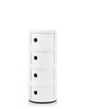Kartell Componibili, 4 Elements, Weiß, Runde Basis