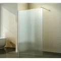 Fischer und Adamek Komplettdusche Walk In Duschabtrennung Duschwand Duschtrennwand 10mm NANO Glas, Vollsatiniert 110 cm