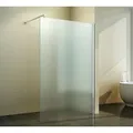 Walk-in Duschabtrennung Duschwand Seitenwand 110 cm Vollsatiniert 10 mm NANO Glas Jupiter - milchig