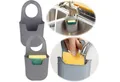 LS-LebenStil Abtropfmatte Silikon Schwammhalter 2´er Set Wasserhahn Halterung für Küchenspüle, Zubehör für Waschbecken Abtropfhalter Hängekorb, zum Einhängen am Wasserhahn als Spülschwammhalter Seifenablage