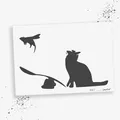 LaserCad Schablonen BANKSY Streetart (B107, Ratapult, DIN A6) Stencil für Graffiti, Airbrush, Kunst, Deko, zum Malen