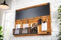 riess-ambiente Wandboard HERITAGE 80cm natur, 1-tlg., Flur · Holz · Schlüsselbrett · 6 Haken · Kreidetafel