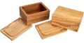 Butterdose aus geöltem Eschenholz 14 x 10,5 x 8 cm - Butterglocke