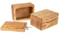 Holz Frank Butterdose Butterdose aus geöltem Eschenholz 14 x 10,5 x 8 cm - Butterglocke, Holz